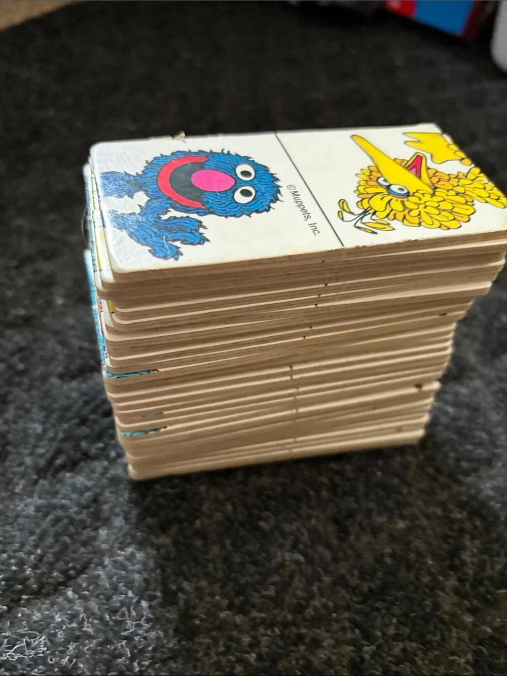 Vintage Sesame Street Dominoes Game 1980 - 30 Cardboard Dominoes Complete Set